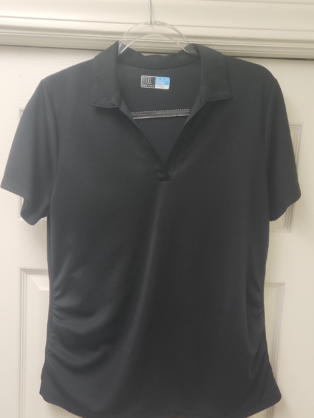 PGA Tour Black Airflux Polo